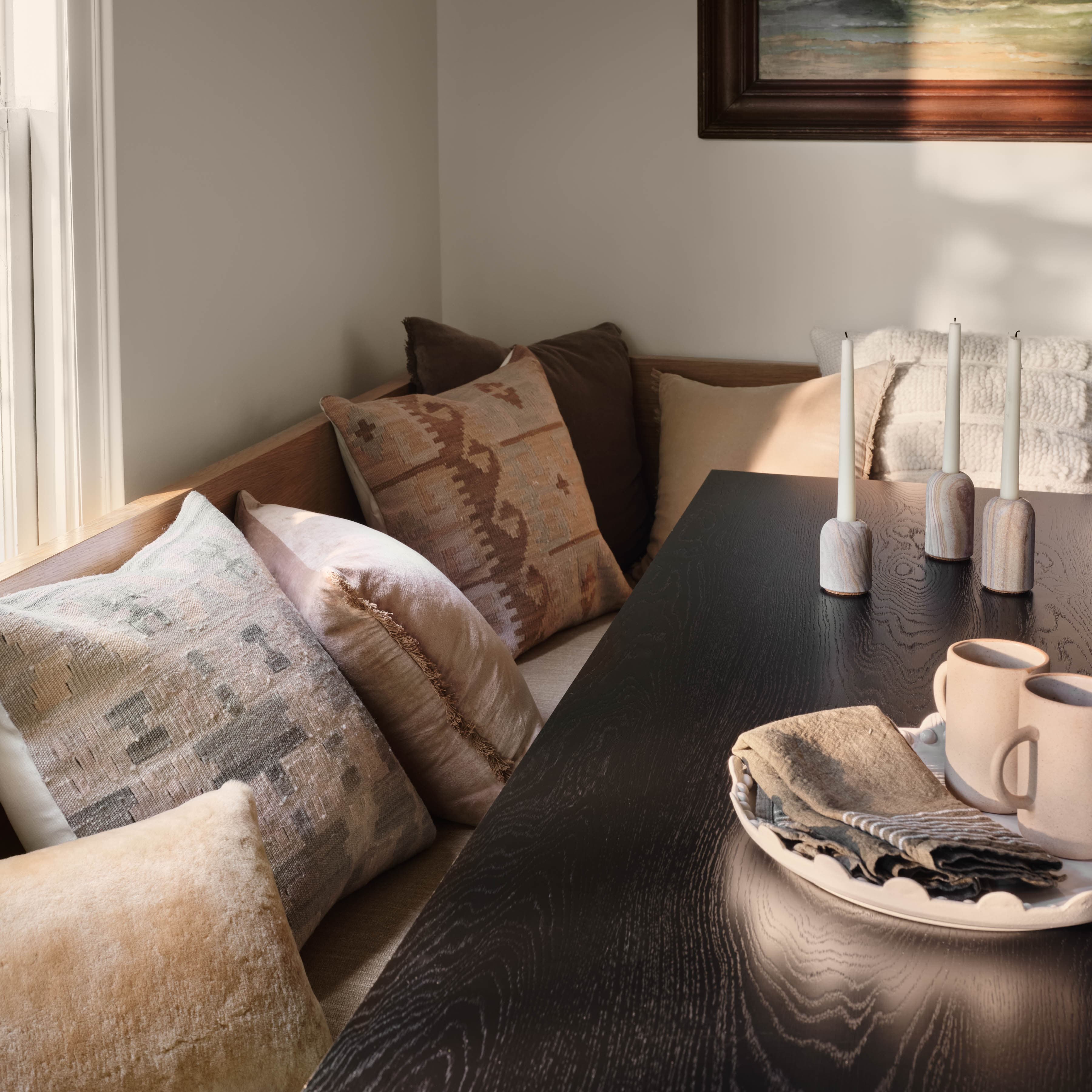 Sheepskin Lumbar Pillow - Tan