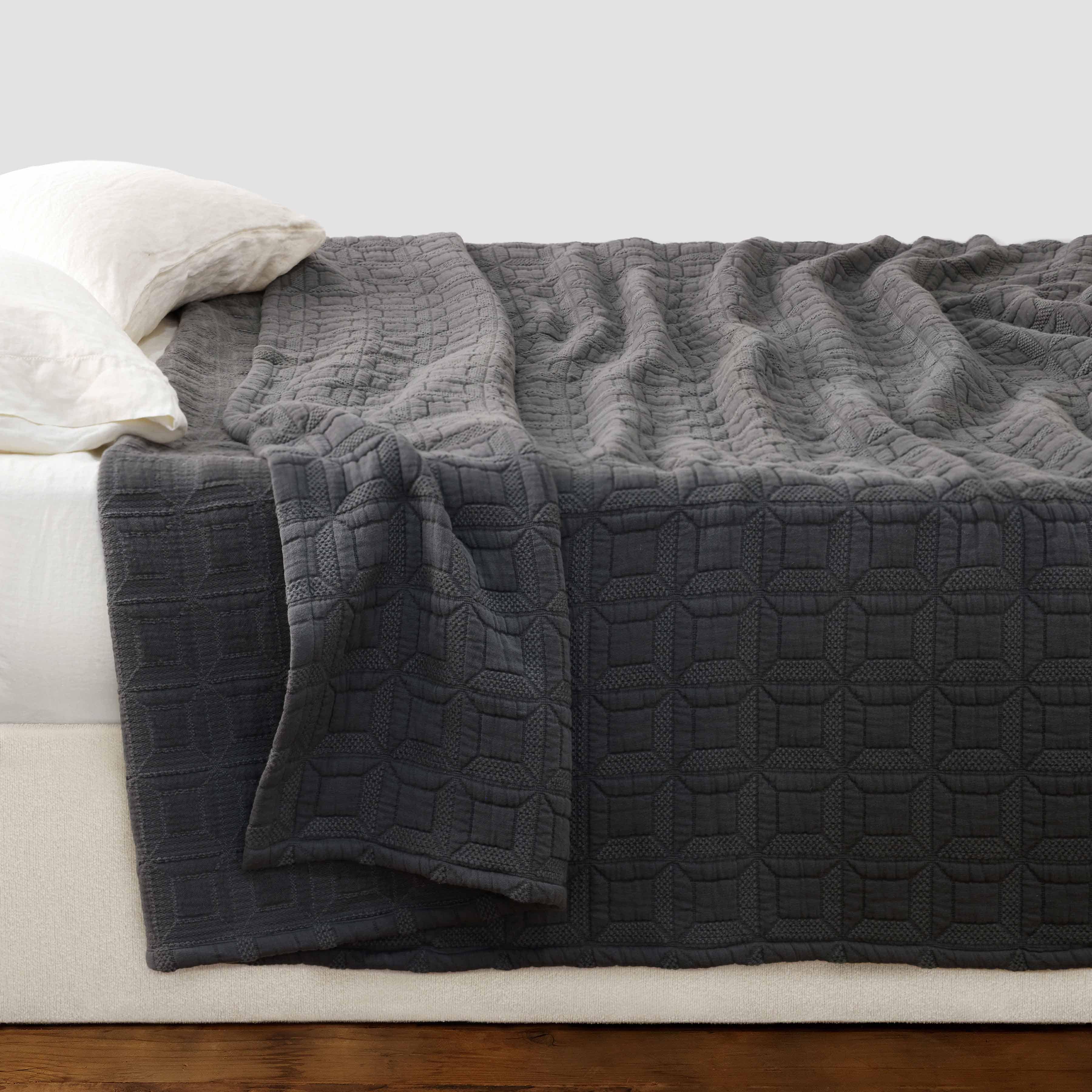 Ayla Organic Cotton Quilted Bed Blanket