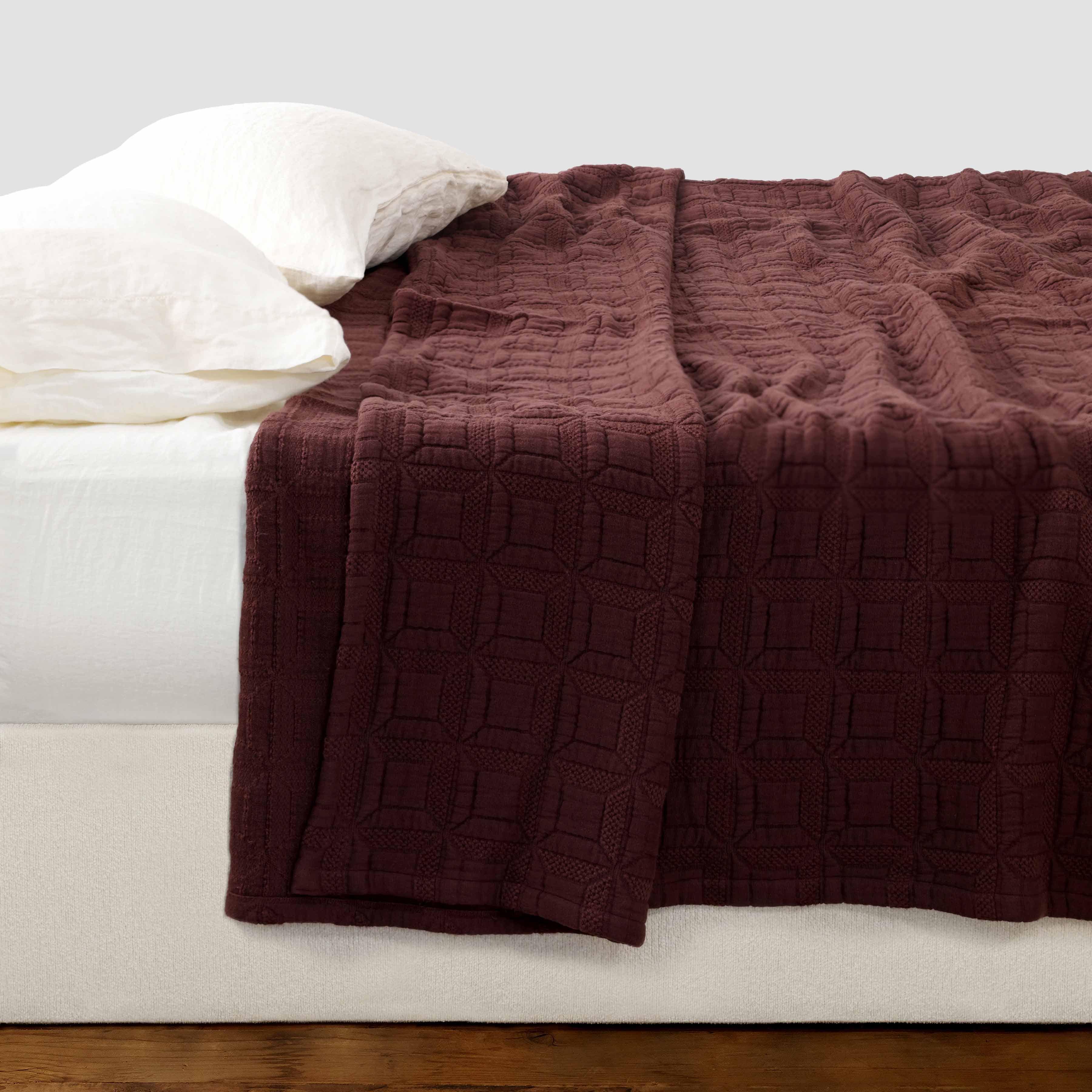 Ayla Organic Cotton Quilted Bed Blanket