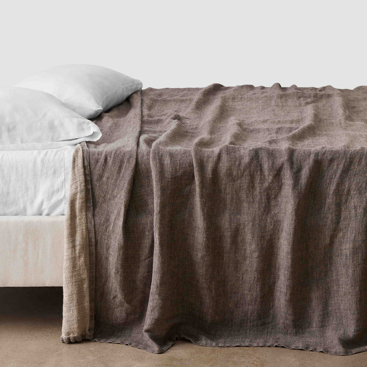Censo Oversized Linen Bed Blanket