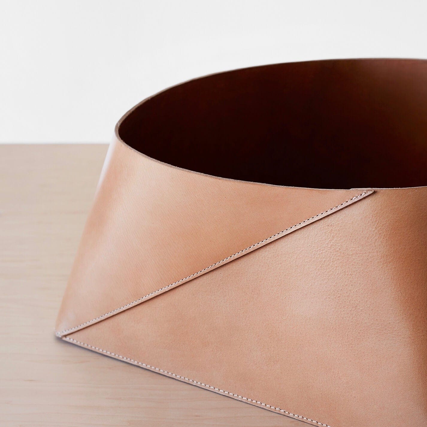 Azad Low Leather Storage Bin