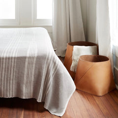 Azad Tall Leather Storage Bins