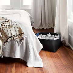 Azad Low Leather Storage Bin