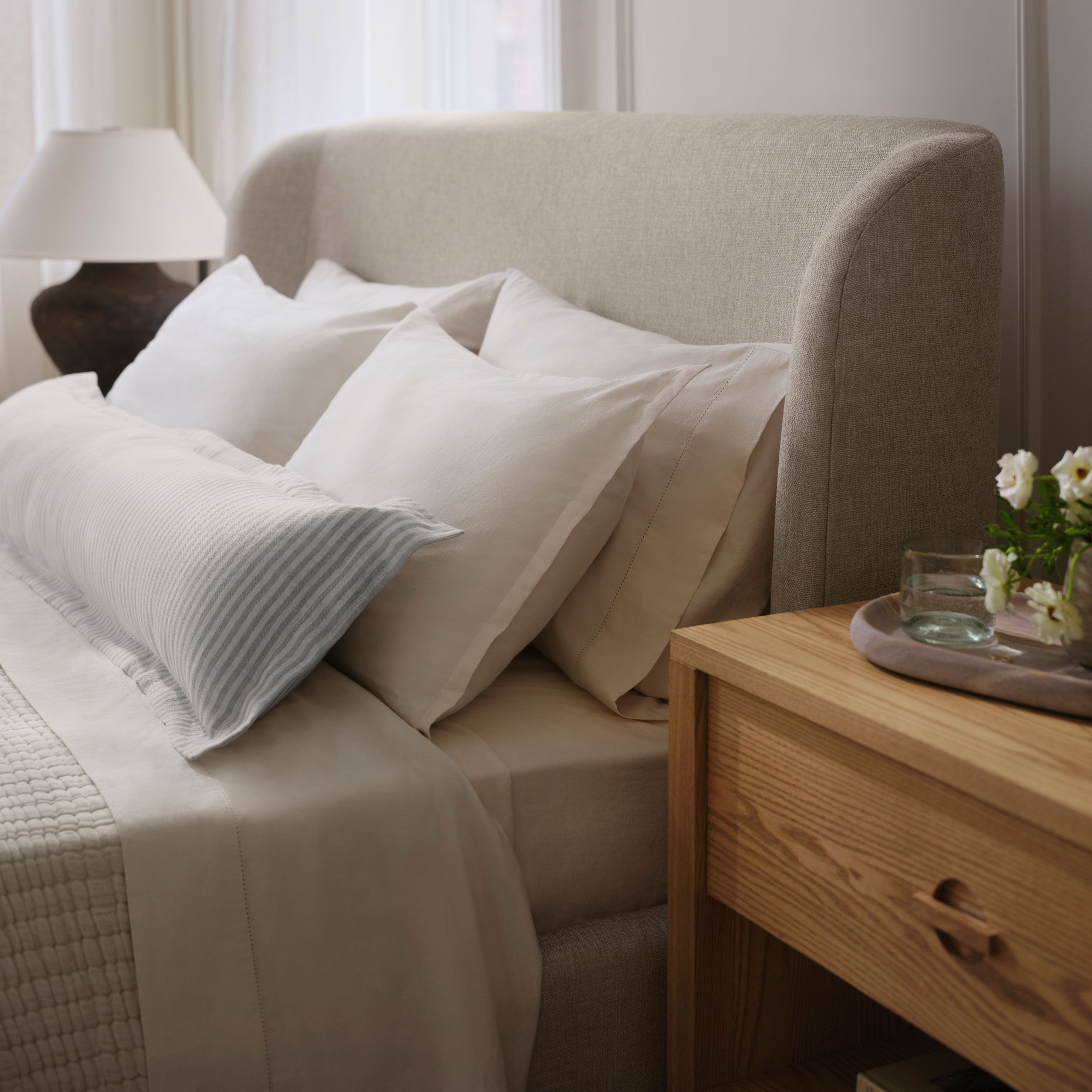 Stonewashed Organic Cotton Percale Pillowcases