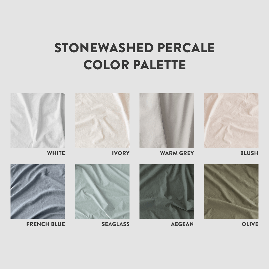 Stonewashed Organic Cotton Percale Swatches