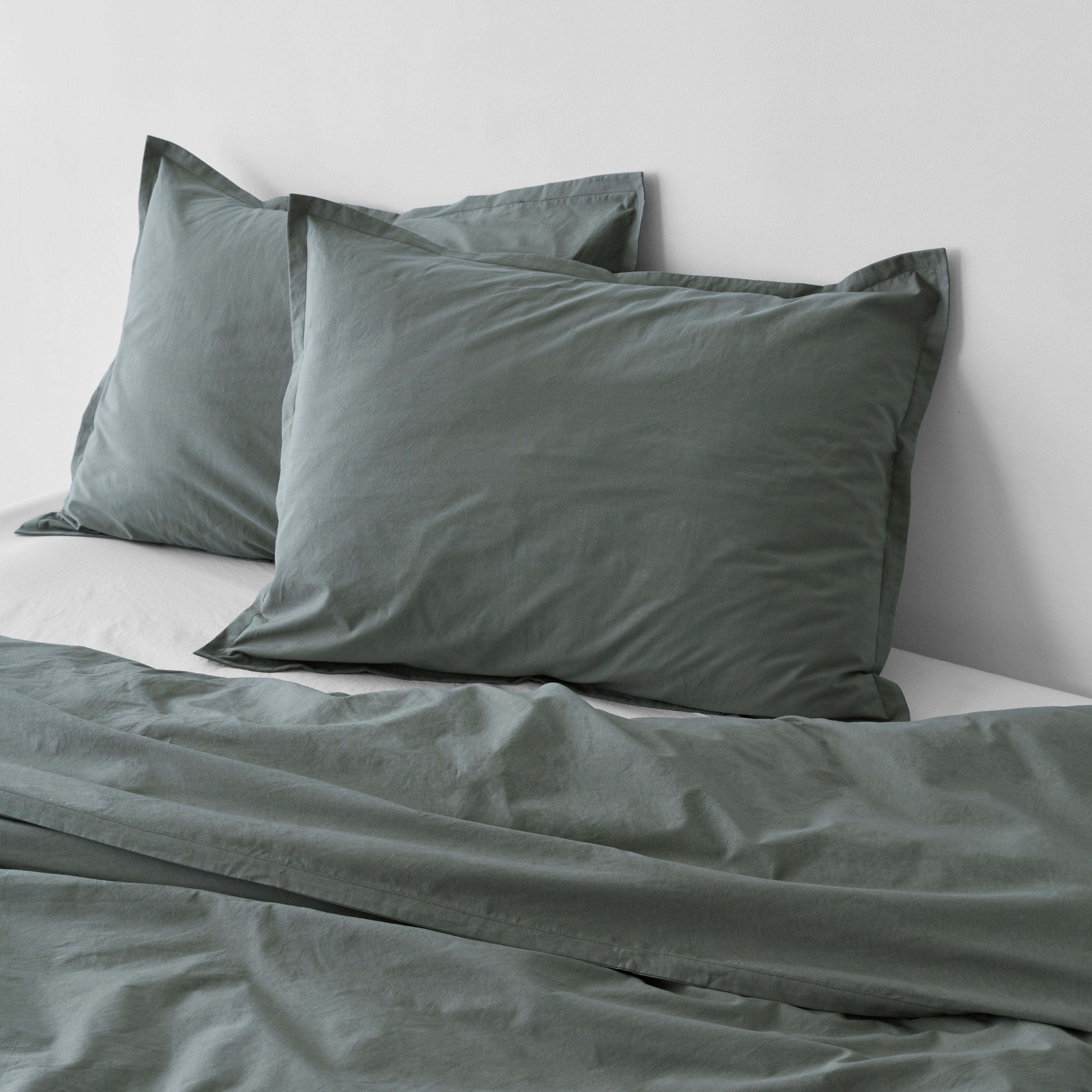 Stonewashed Organic Cotton Percale Duvet Cover