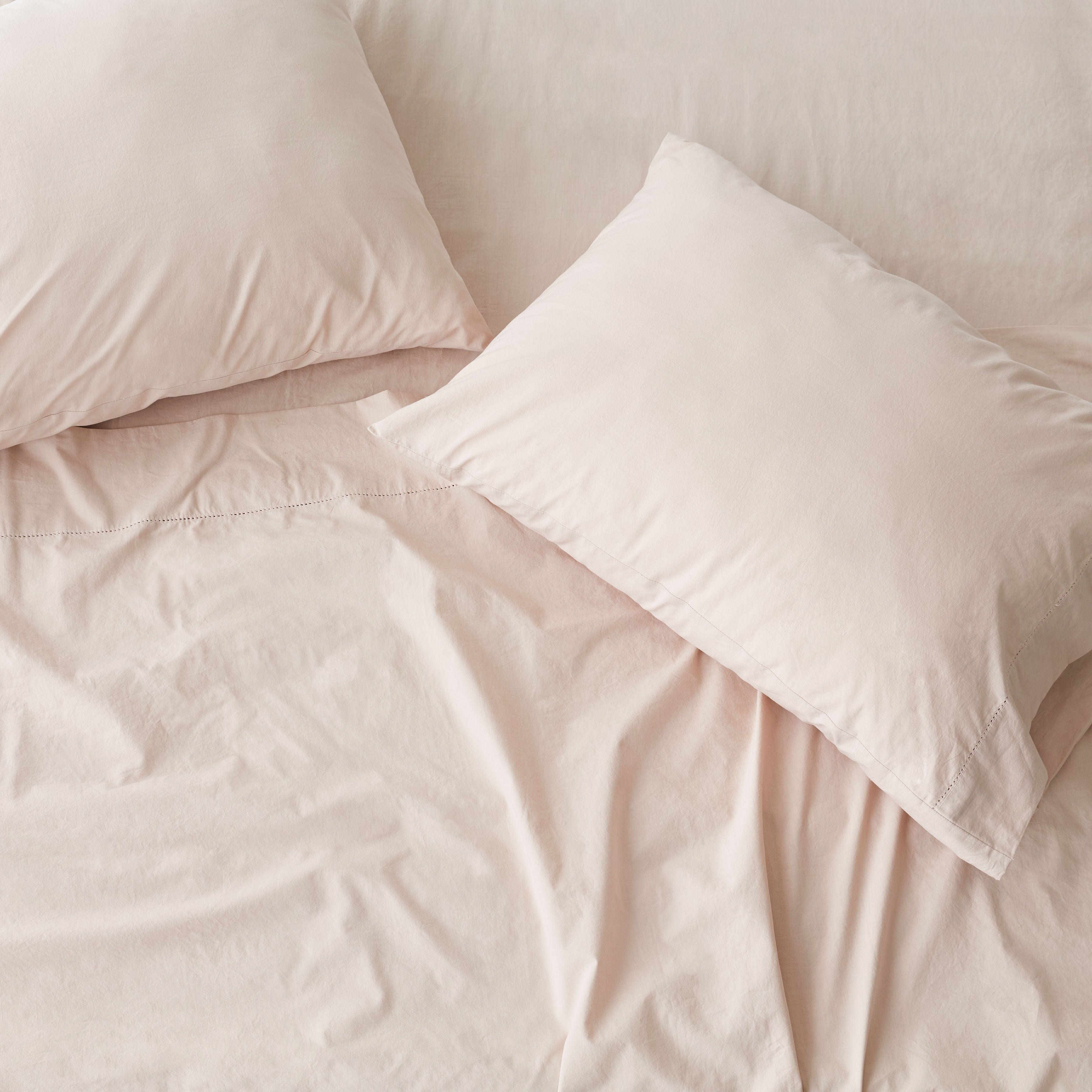 Stonewashed Organic Cotton Percale Pillowcases