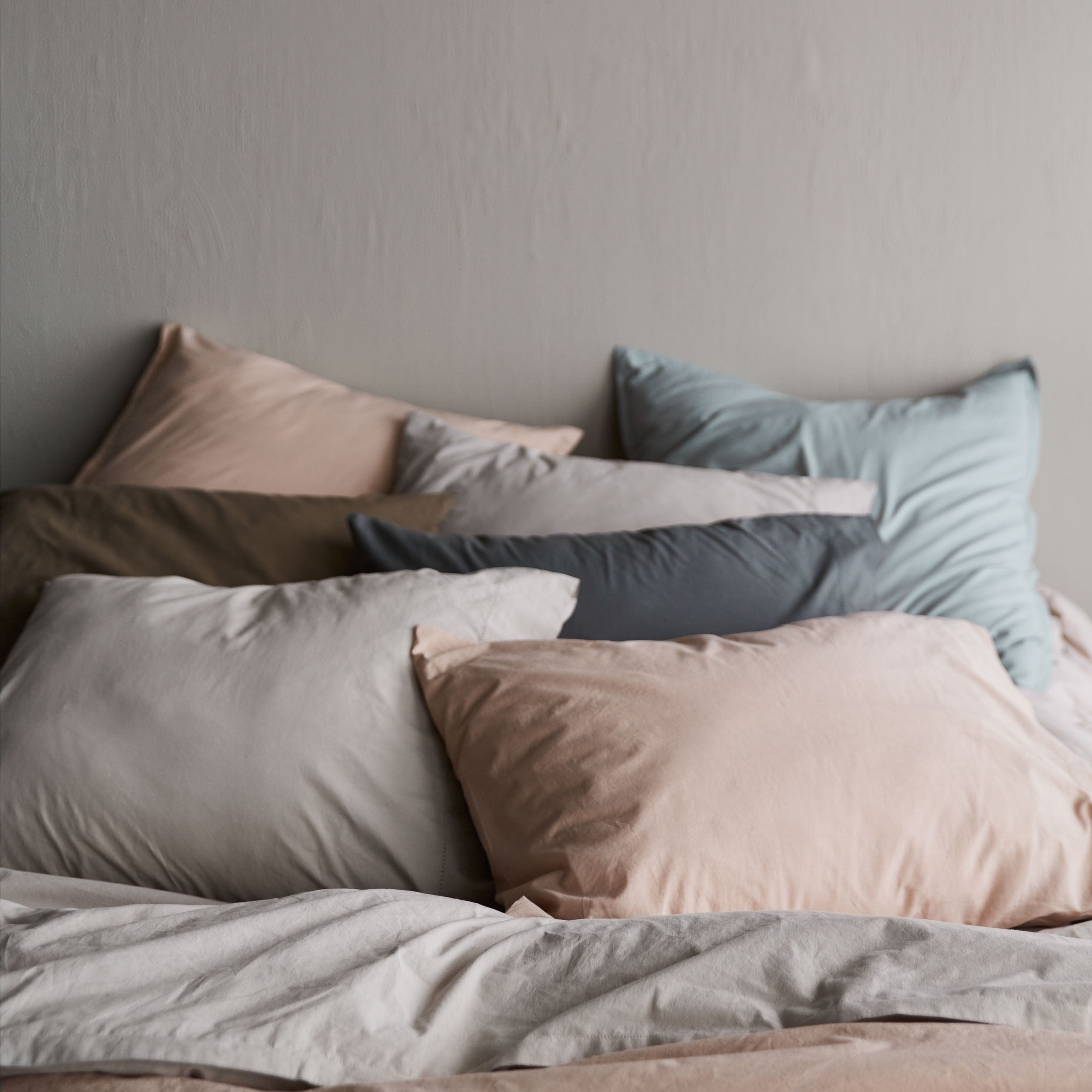 Stonewashed Organic Cotton Percale Pillowcases