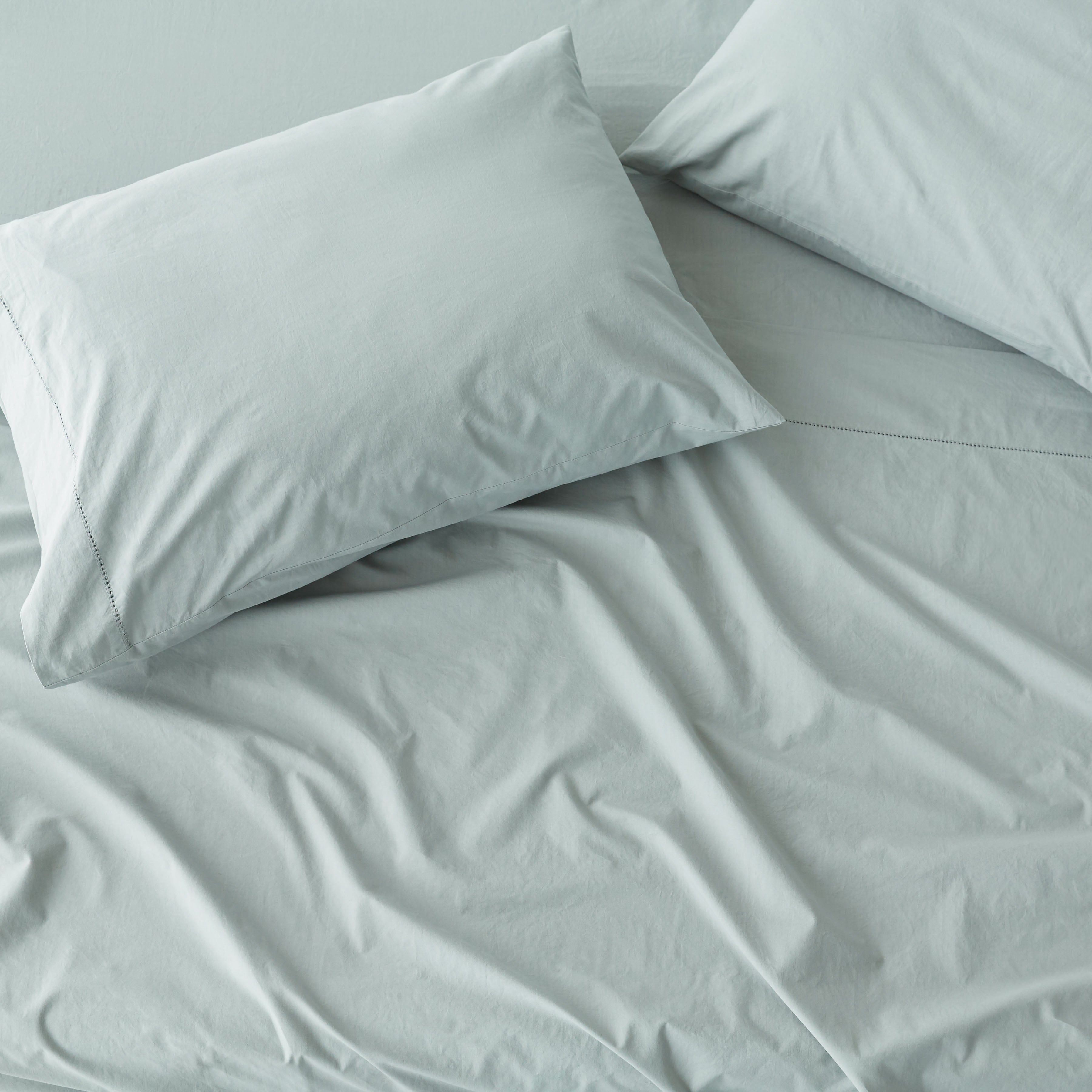 Stonewashed Organic Cotton Percale Pillowcases
