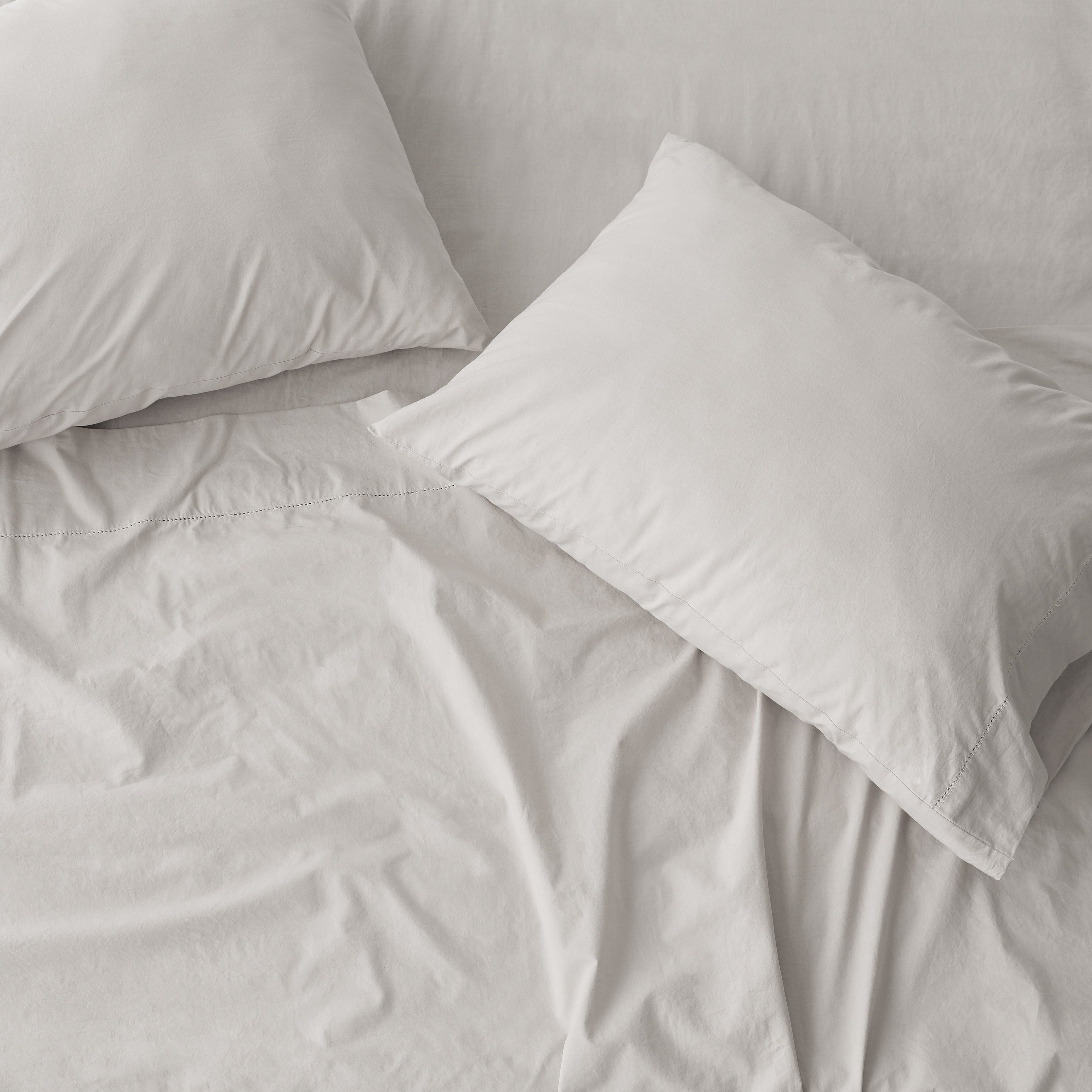 Stonewashed Organic Cotton Percale Pillowcases