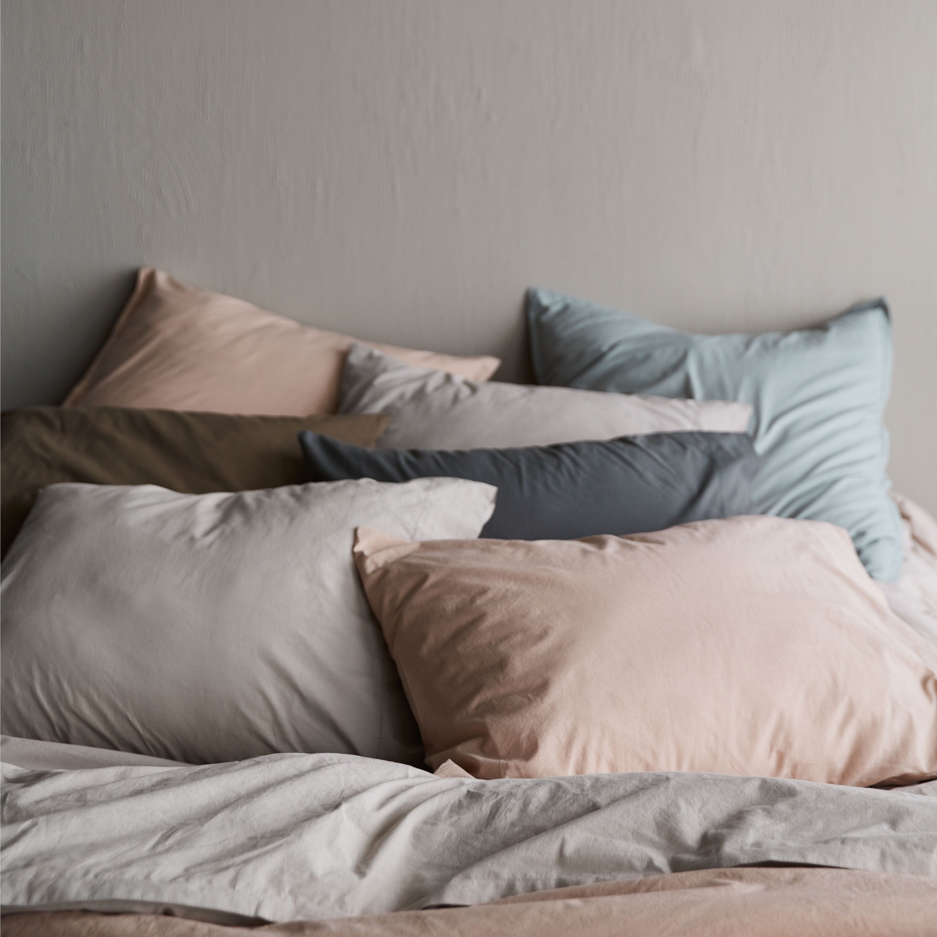 Stonewashed Organic Cotton Percale Pillowcases