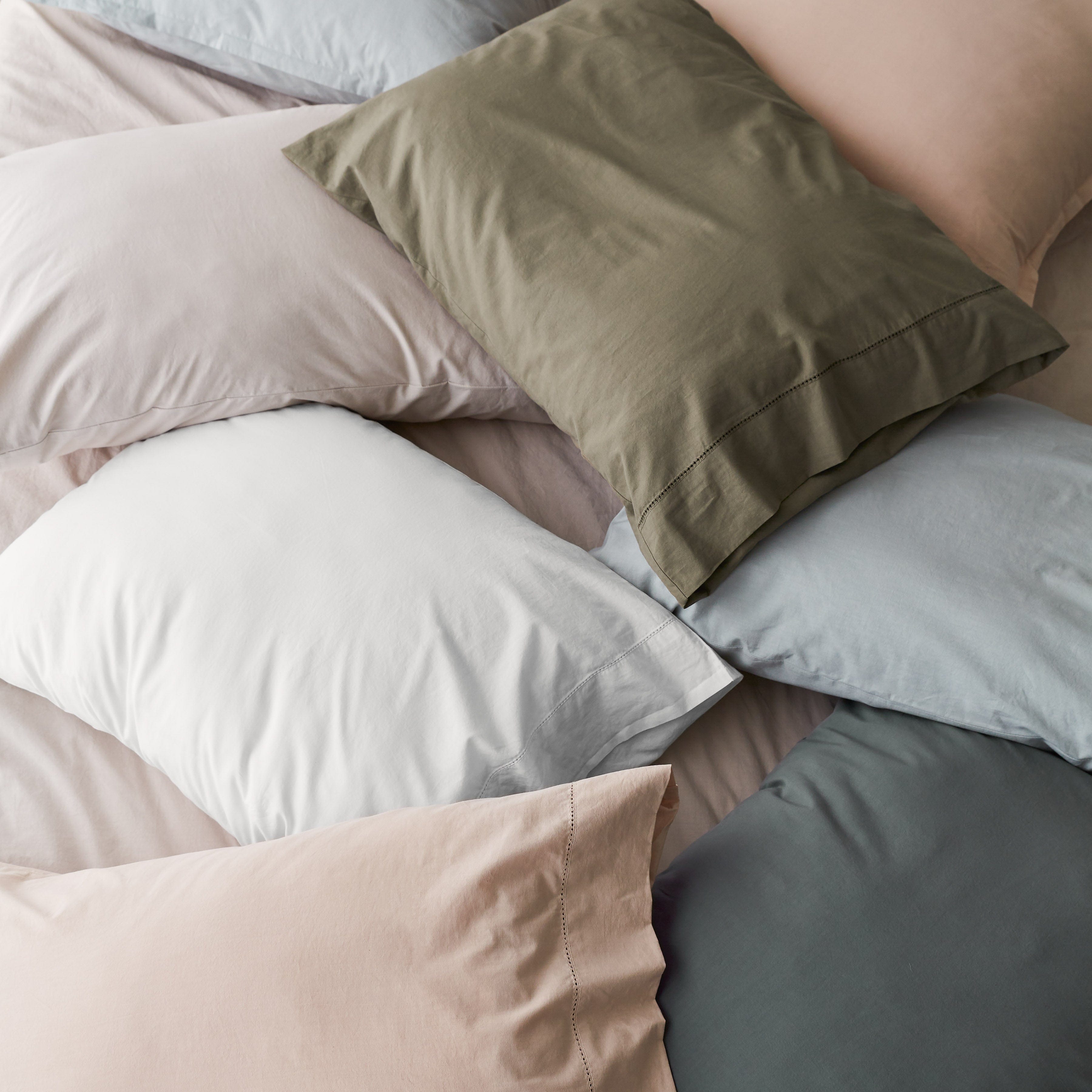 Stonewashed Organic Cotton Percale Pillowcases