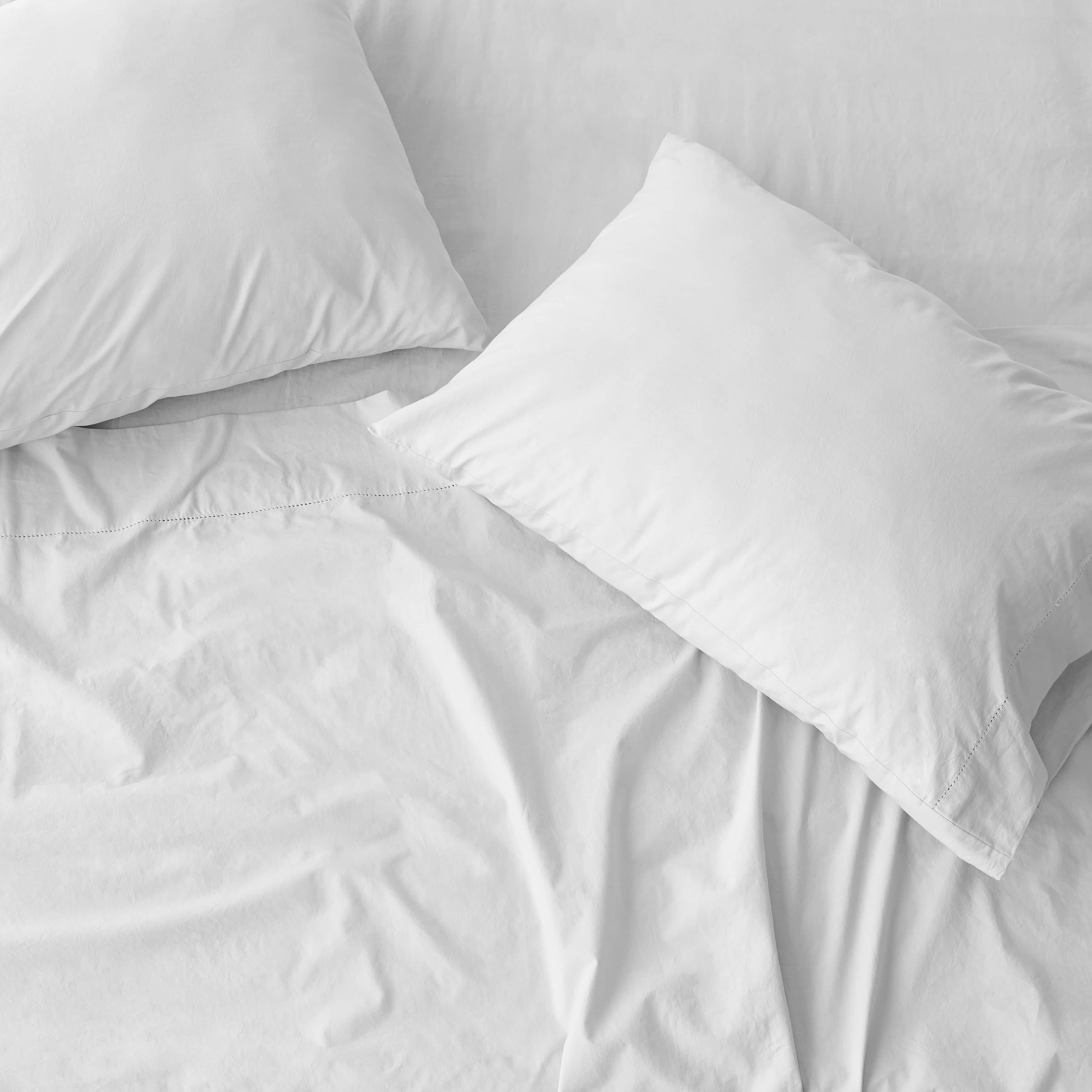 Stonewashed Organic Cotton Percale Pillowcases